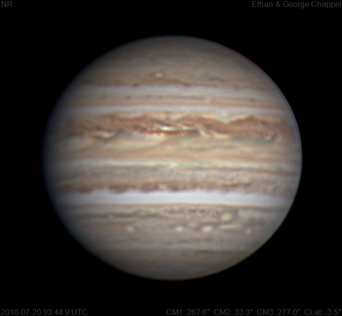 The south edge of the South Equatorial Belt appears clumpy.