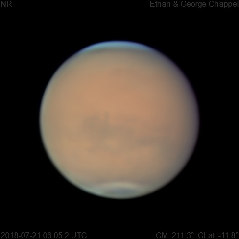Mare Cimmerium is visible despite the global dust storm.