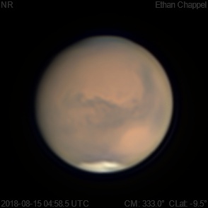 Sinus Meridiani is near the central meridian.