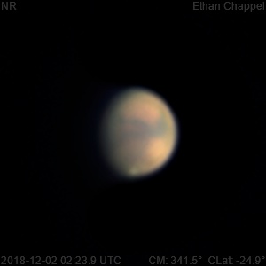 Sinus Meridiani is at the central meridian.