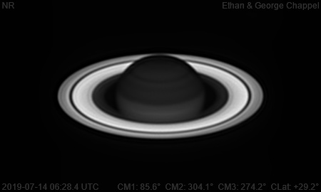 The Equatorial Zone holds a thin band brighter than the rest of the zone.