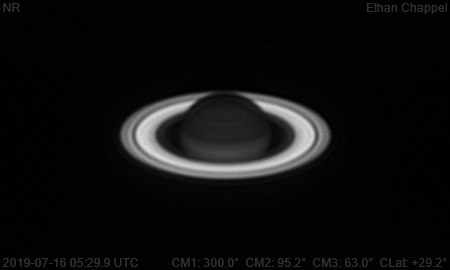 The Equatorial Zone contains a thin band on the equator, more visible than in visible light.